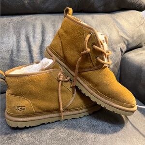 UGG Chestnut Suede Lace-Up Boots